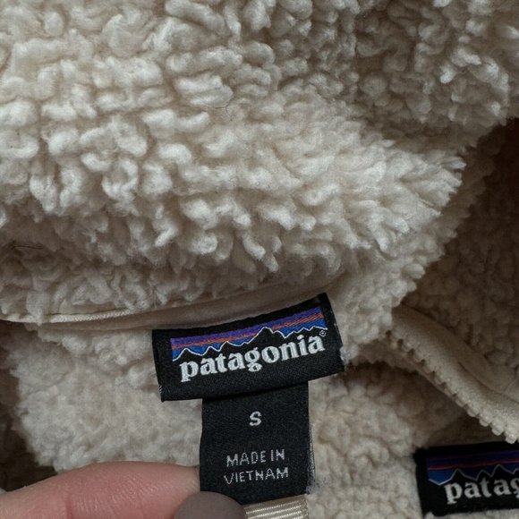 Patagonia Women’s Sz S Small Los Gatos‎ 1/4 Zip Creme Beige Sweater Top 25235 - Picture 10 of 12